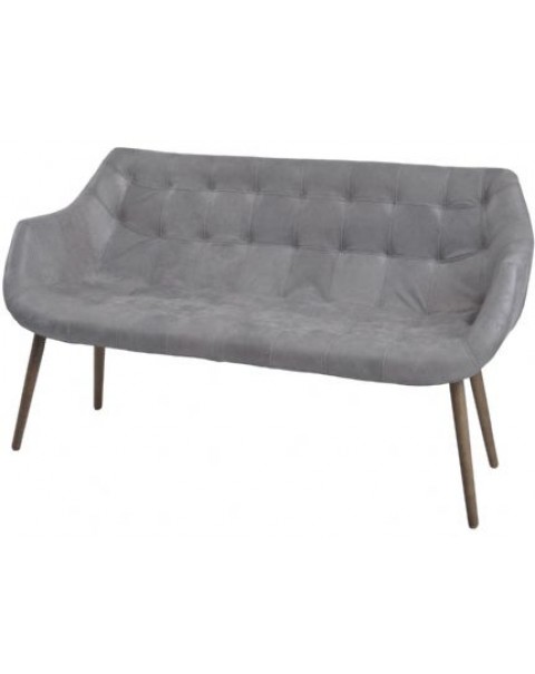 Libra Helix Grey Leather 3 Seater Sofa